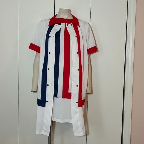 1960 Vassarette Nautical Red/White/Blue Nylon Lingerie Set SIZE SMALL/Med - Picture 1 of 7